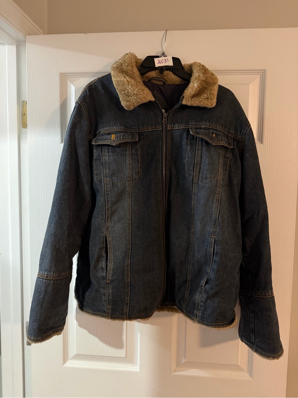 Carolina Colours Plus Denim Jacket Faux Fur Trim